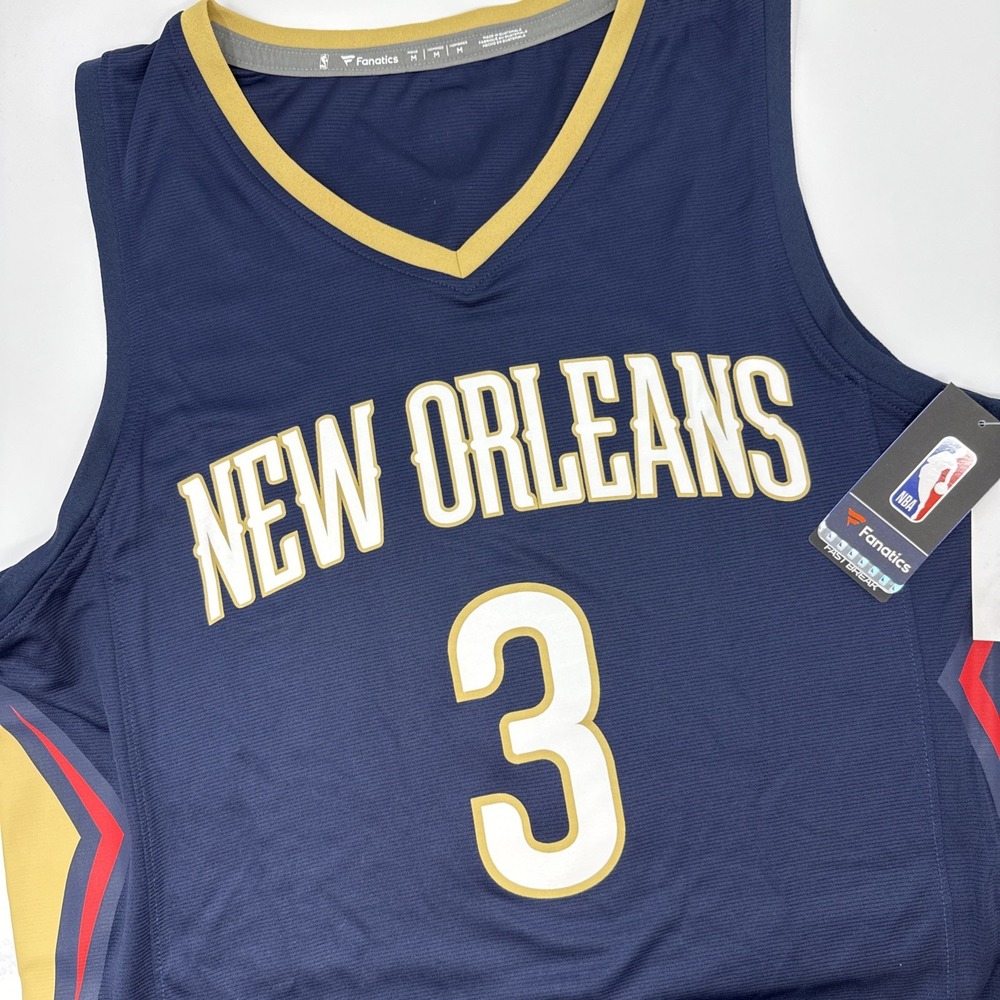 Fanatics New Orleans Pelicans CJ McCollum NBA Fast Break Jersey Mens Medium NEW